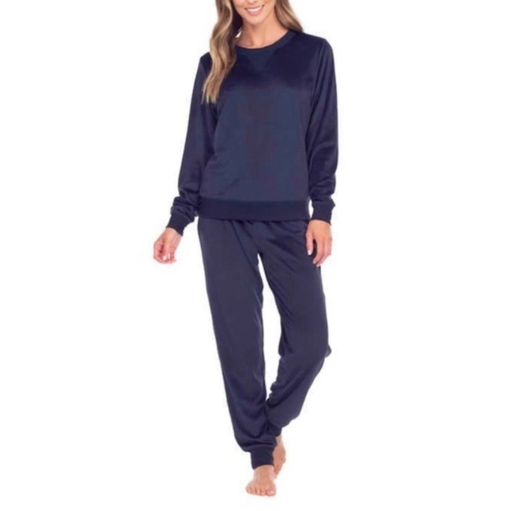 Honeydew Navy Blue Long Sleeve Jogger Super Soft Lounge Pajama PJ Set Size Small